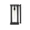 Z-Lite Glenwood 1 Light Outdoor Wall Sconce, Black & Clear 586M-BK - alternate 4